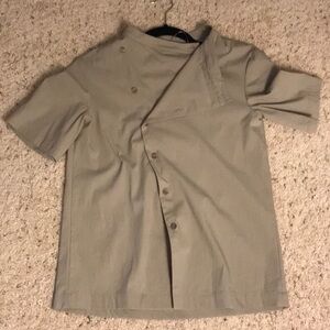 Zara Beige Open Front Blouse